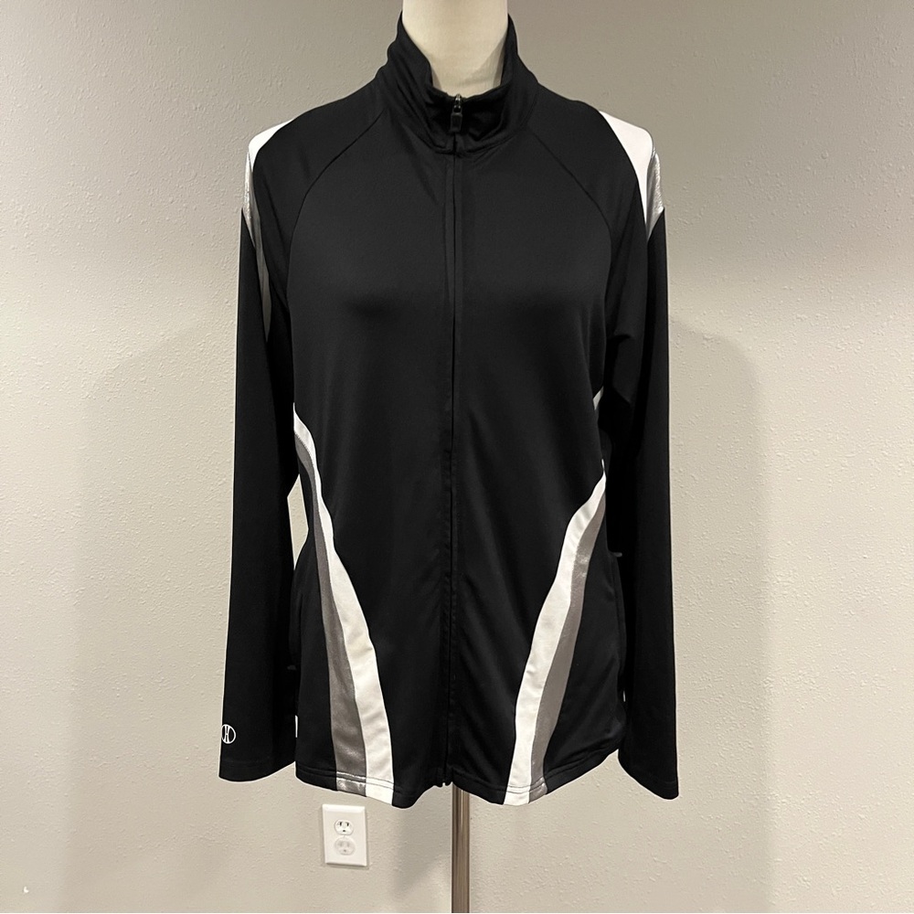 Holloway Sportswear Womens Aerial Jacket Black/Silver/White